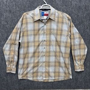 Mens George Straight Wrangler cowboy button up shirt long sleeve size XL